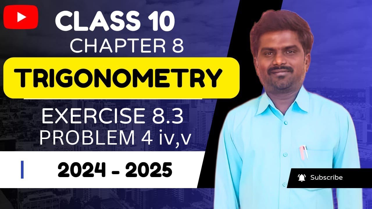 Class 10 trigonometry exercise 8 3 problem 4 iv v ap new syllabus