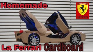 How to make Ferrari Rc/cardboard/Automatic scissor door/trunk