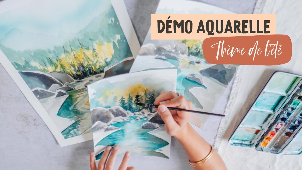 Peindre un paysage: la rivière en montagne (Île de la Réunion)