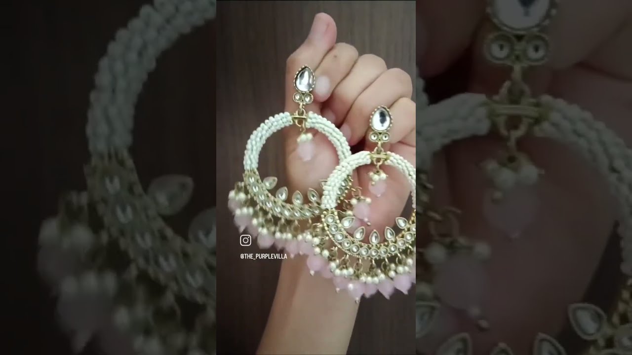  Pearl Pink Stone Hoop Earrings Purplevilla Jewelry Shorts