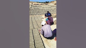 Stunning video of traditional brick making. #shorts #brickmaking #brickfield #ziegel #batubata