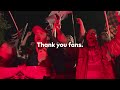 Thank you fans.