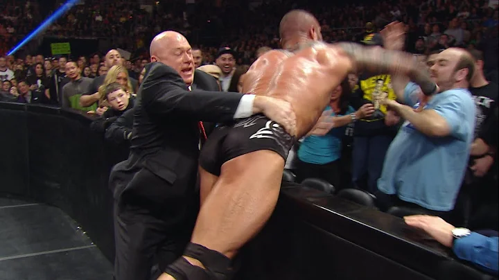 Randy Orton attacks John Cena's father in the audience: Raw, January 13, 2014