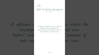 TDD Test Driven Development