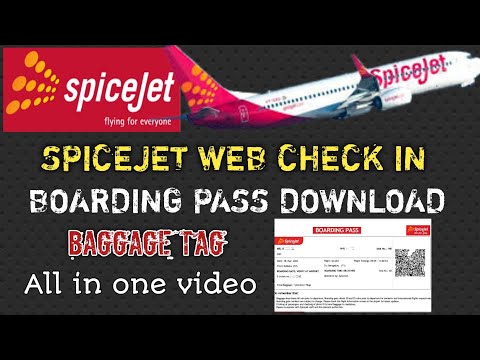 How to web check in spicejet | spicejet boarding pass kaise nikale | spicejet baggage tag