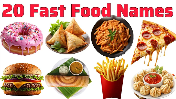 Learn 20 Fast Food Names In English With Fun Facts | Educational Video For Kids & Toddlers