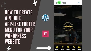 How to create a mobile app-like footer menu for your WordPress website Using Elementor