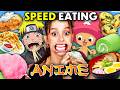 Speed Eating Challenge - Anime Edition! (Naruto, One Punch Man, One Piece)