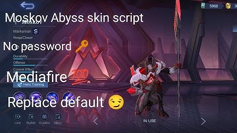 Moskov Abyss skin script replace default 😏 /mediafire 💯 /full effects 🔥