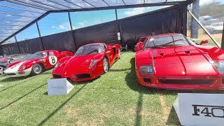 Special Edition Ferraris parking in their tent - 2024 Adelaide Motorsport Festival
