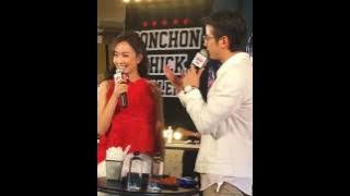 Mario Maurer and Taew Natapohn - Eating chicken at Bonchon Chick Challenge 2 15.06.2016