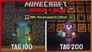 ICH habe 200 Tage in Minecraft HARDCORE überlebt und bis zu 800 neuen Advancements erkundet - Urutox