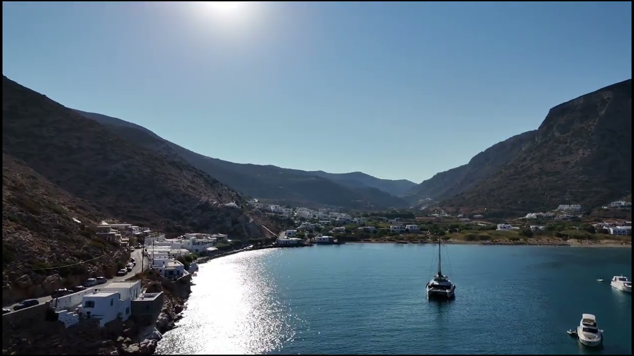 Sifnos drone on the port of Kamares