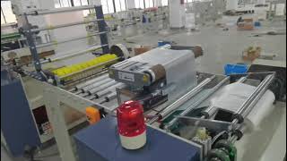 high speed roller bag making machine ( T shirt bag , vegetable bag, garbage bag sufra ). Core less
