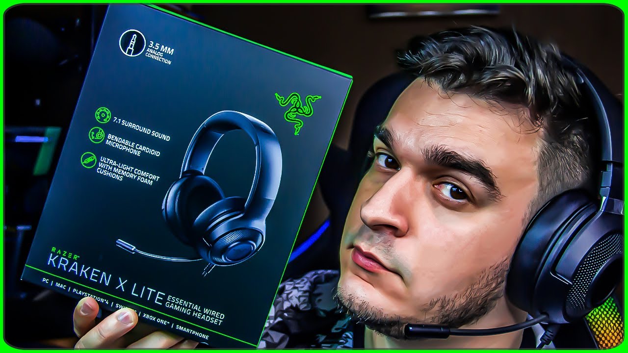 HEADSET RAZER KRAKEN X LITE | UNBOXING E OPINIÃO | TESTE DE MICROFONE -  YouTube