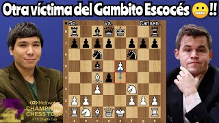 CARLSEN ES VÍCTIMA DEL PODEROSO GAMBITO ESCOCÉS 😬🤦🙀!! So vs. Carlsen (FTX Cripto Cup final)