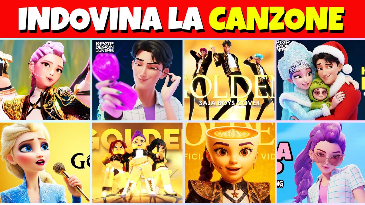 GOLDEN in Versioni Diverse 🎤😍 Indovina La Canzone Di KPOP DEMON HUNTERS con Coce e Emoji
