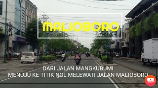 Jalan Malioboro dari Jalan Mangkubumi dan Depan Stasiun Tugu