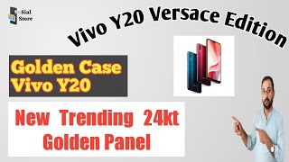 Golden Case Vivo Y20 New Trending Vivo Y20 Versace Edition 24Kt Gold Panel Mobile Gold Panel