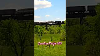 Cpkc 2816 Crosses A High Trestle In Iowa