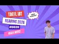 [2026] TOEFL iBT Reading Read a notice | Step-by-Step Strategies #0020