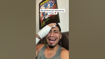 Thumbnail of My girlfriend got attacked by 5 dogs 🤯 #shorts
