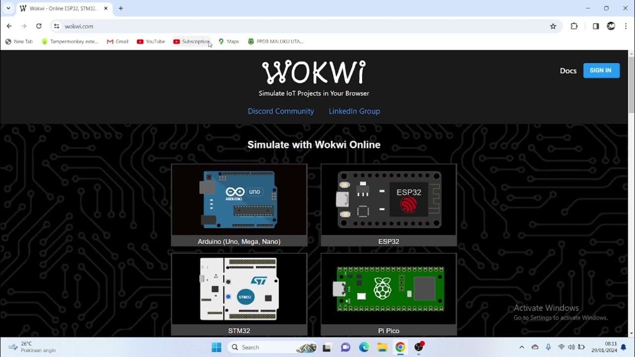 Cara menambah library i2c pada wokwi youtube