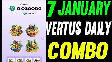 Vertus Combo Cards Today 7 January|| Vertus Daily Combo || Vertus Combo Card || Vertus Combo