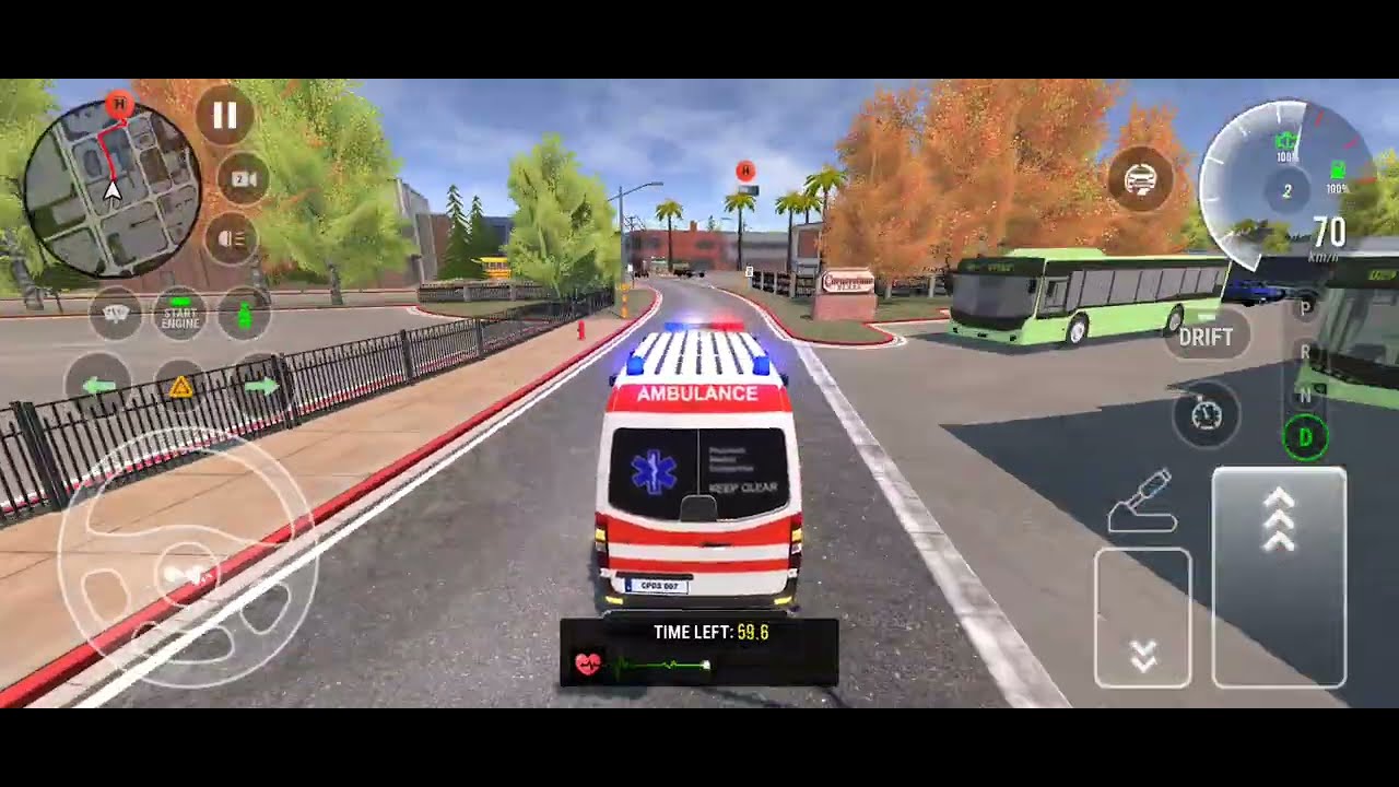 Ambulance Emergency Mission 🚨 | Car Driving School 🏫 | #truckworld0111 #shorts 