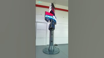 Outdoor rotating led display tower