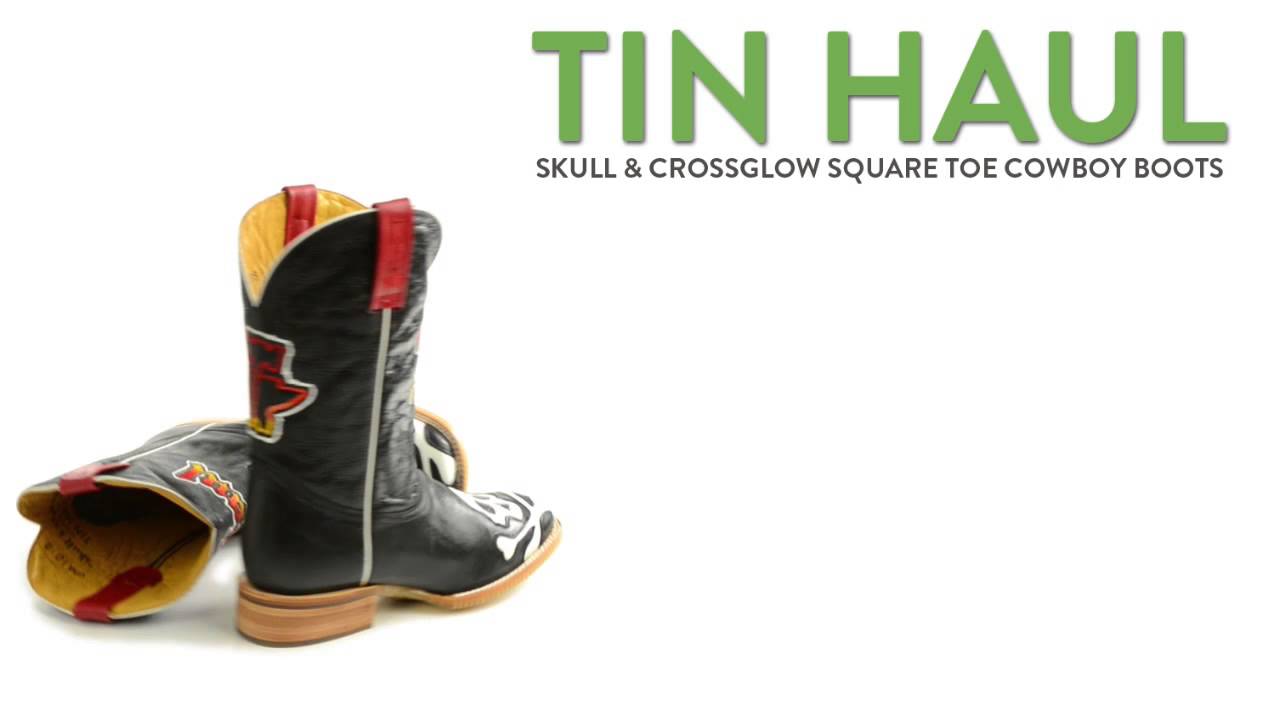 tin haul skull boots