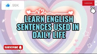 Learn English Sentences Used In Daily Life Miss Aqsa Easy English