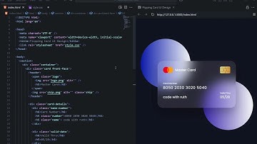 Flipping Credit Card UI with HTML & CSS | Smooth Hover Animation #WebDesign #HTMLCSS #UIUX #asmr