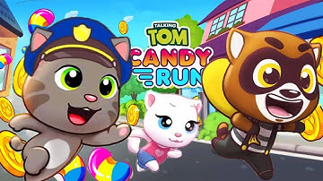 ГОВОРЯЩИЙ ТОМ БЕГ ЗА СЛАДОСТЯМИ #1 И ДРУЗЬЯ Бен Хэнк Джинджер! Игровой мультик Talking Tom Candy Run