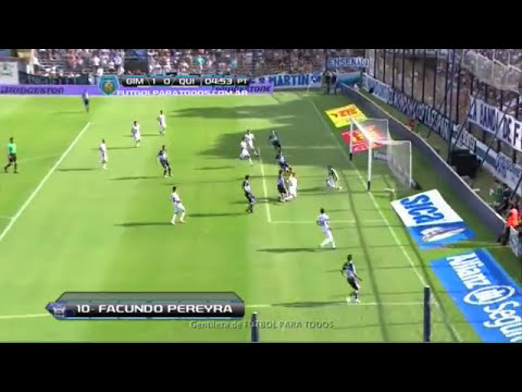 Gol de Pereyra. Gimnasia 1 - Quilmes 0. Fecha 18. Torneo Inicial 2013. Fútbol Para Todos