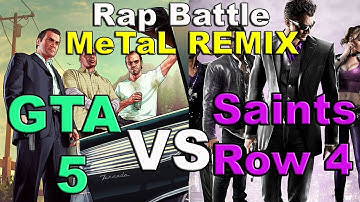 GTA V VERSUS SAINTS ROW 4 RAP BATTLE METAL REMIX | TEAMHEADKICK (Lyrics)