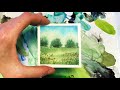 Watercolor Painting For Beginners Landscape/ Mini Monday  #10/ Real Time Tutorial