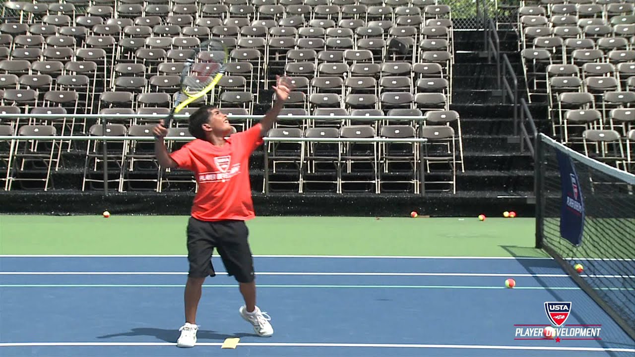 10 and Under Tennis Technique 60 Orange Overhead Technique YouTube