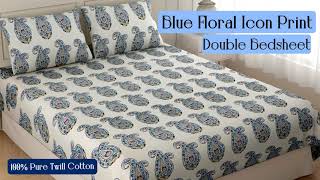 New designs - Pure cotton double bed sheets in floral design.
