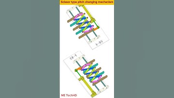 Scissor type pitch changing mechanism #design #machine #solidwork #mechanical #mechanism #cad