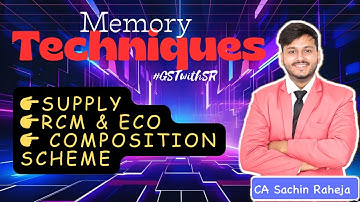 CA/CMA Inter GST Memory Trick | Supply, RCM and CS | Part -1