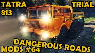 Tatra 813 Trial at Dangerous Roads Map - Mod Review #64 (Spin Tires) 64