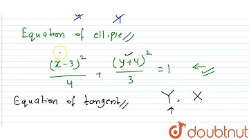 Let E be an ellipse whose axes are parallel to the co-ordinates axes, having its center at (3, –...