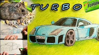 TURBO . Как нарисовать машину NOBLE .