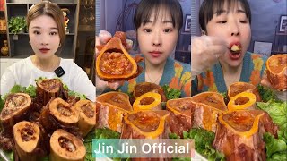 Mukbang bone marrow asmr- 牛骨髓 - 쇠고기 골수 - 牛骨髄 - thánh ăn tủy xương #537 Jin Jin Official