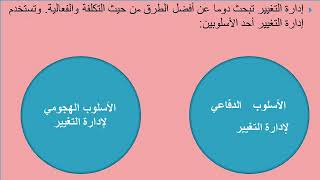 بحث ادارة التغيير وادارة الازمات