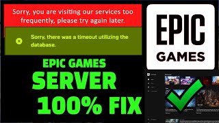 Epic Games You Are Visiting Too Frequently | Epic Games SERVER FIX ✅