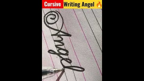cursive writing name of angel नाम एंजल का #ytshort #shorts