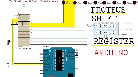 Proteus - IC 74HC164 - Shift Register Circuit