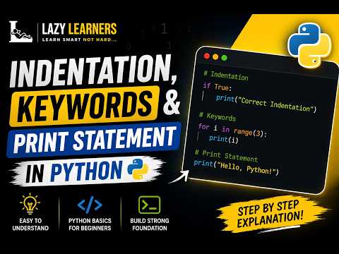 “Python Basics: Indentation, Keywords & Print Explained”